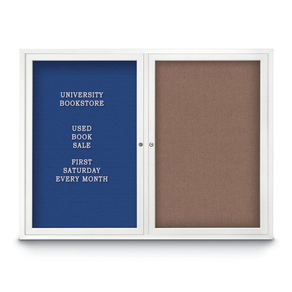 Corkboard, 60"x36", Medium Grey/Black